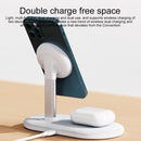 MOMAX UD20 Q.MAG DUAL 15W Magnetic Dual Wireless Fast Charging Charger for iPhone 12 Series (Light Grey)