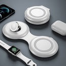 WS40 15W 3 in 1 Multifunctional Folding Wireless Fast Charger with Magsafe Function (White)
