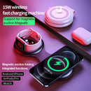 WS40 15W 3 in 1 Multifunctional Folding Wireless Fast Charger with Magsafe Function (White)