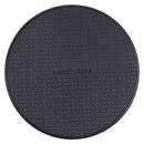 10W QI Plaid Pattern Round Plastic Wireless Charger (Black)