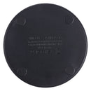 10W QI Plaid Pattern Round Plastic Wireless Charger (Black)