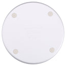 10W QI Plaid Pattern Round Metal Wireless Charger (White)