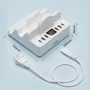 F6 Multifunctional Dual Wireless Charger with Phone Holder & Current Display, UK Plug