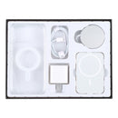 5 in 1 Data Cable + Travel Charger + Wired / Wireless MagSafe Magnetic Wireless Charger + MagSafe Magnetic Phone Case Digital Gift Box Set for iPhone 13, US Plug(Black)