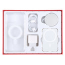 5 in 1 Data Cable + Travel Charger + Wired / Wireless MagSafe Magnetic Wireless Charger + MagSafe Magnetic Phone Case Digital Gift Box Set for iPhone 12 mini, EU Plug(Red)