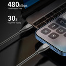 ADC-009 USB-C / Type-C to 8 Pin Zinc Alloy Hose Fast Charging Data Cable, Cable Length: 1m (Silver)