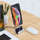 XBX-01 3 in 1 8 Pin + USB-C / Type-C + Micro USB Port Magnetic Charging Base(Silver)