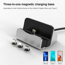 XBX-01 3 in 1 8 Pin + USB-C / Type-C + Micro USB Port Magnetic Charging Base(Pink)