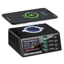 X9D 110W Multi-ports Smart Charger Station + Wireless Charger AC100-240V, US Plug (Black)