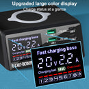 X9D 110W Multi-ports Smart Charger Station + Wireless Charger AC100-240V, US Plug (Black)