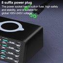 X9D 110W Multi-ports Smart Charger Station + Wireless Charger AC100-240V, US Plug (Black)