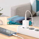 Borofone BN6 PD 20W Single Port Travel Charger with Type-C / USB-C to Type-C / USB-C Cable, EU Plug(White)