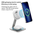 MOMAX Q.Mag Pro 2 Magnetic 2 in 1 Wireless Desktop Charger (White)