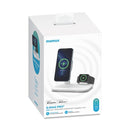 MOMAX UD26W Q.Mag Pro 3 Magnetic 3 in 1 Wireless Desktop Charger(White)