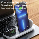 A32 3 in 1 Quick Wireless Charger for iPhone, iWatch, AirPods(White)