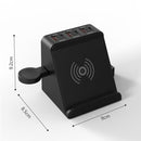 F8 6 in 1 80W Type-C / USB-C Interface Multifunctional Wireless Charging Dock(Black)
