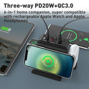 F8 6 in 1 80W Type-C / USB-C Interface Multifunctional Wireless Charging Dock(Black)