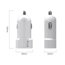 IVON CC13 QC 3.0 Fast Charging Car Charger Set with Type-C / USB-C Charging Cable (White)