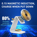 B17 3 in 1 Magnetic Wireless Vertical Charger (White)