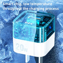 WK WP-U149 20W USB+USB-C/Type-C Dual Port Transparent Charger, Specifications: US Plug (White)