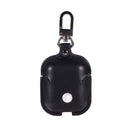 PU Leather Wireless Bluetooth Earphone Protective Case for Apple AirPods 1 / 2, with Metal Buckle(Black)