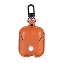 PU Leather Wireless Bluetooth Earphone Protective Case for Apple AirPods 1 / 2, with Metal Buckle(Light Brown)