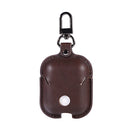 PU Leather Wireless Bluetooth Earphone Protective Case for Apple AirPods 1 / 2, with Metal Buckle(Brown)