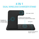 Q20 4 In 1 Wireless Charger Charging Holder Stand Station For iPhone / Apple Watch / AirPods, Support Dual Phones Charging (White)