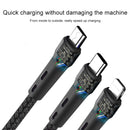 100W 6A Type-C to 8 Pin+Type-C+Micro USB Charging Data Cable, 1.3m(Blue)