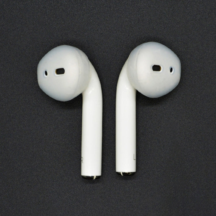 2 PCS Earphone Silicone Ear Caps Earpads for Apple AirPods / EarPods(Transparent)