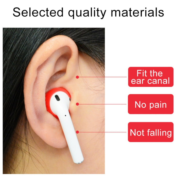 2 PCS Earphone Silicone Ear Caps Earpads for Apple AirPods / EarPods(Transparent)