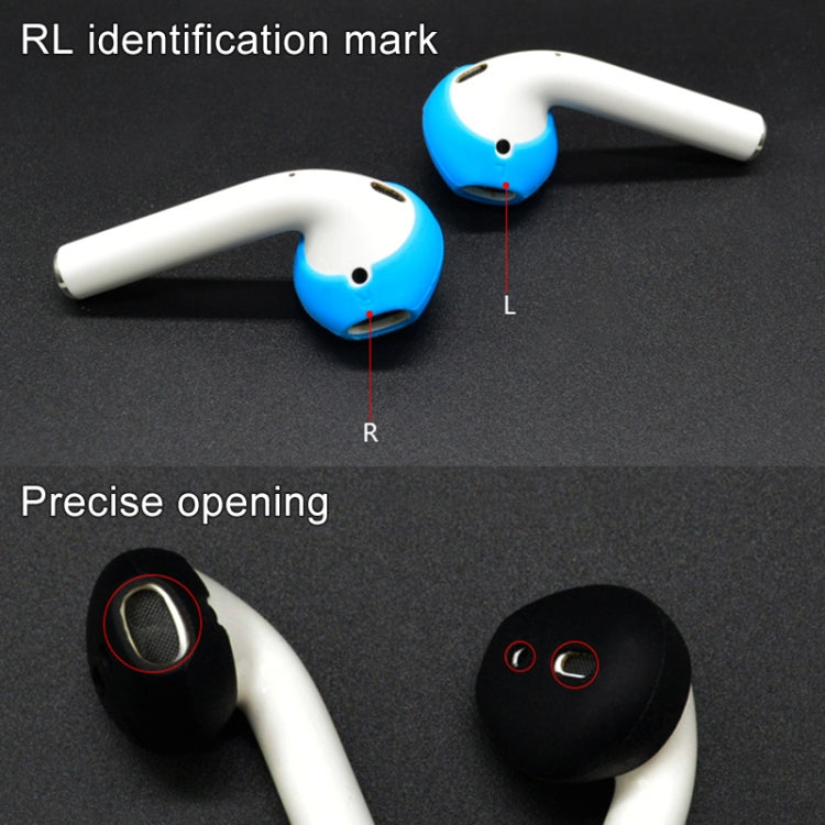2 PCS Earphone Silicone Ear Caps Earpads for Apple AirPods / EarPods(White)