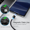 CaseMe 3 in 1 Type-C / 8 Pin / Micro USB to USB Magnetic Charging Cable for Series 1, Length : 1m(Silver)