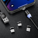 CaseMe 3 in 1 Type-C / 8 Pin / Micro USB to USB Magnetic Charging Cable for Series 1, Length : 1m(Silver)