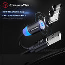 CaseMe 3 in 1 Type-C / 8 Pin / Micro USB to USB Magnetic Charging Cable for Series 1, Length : 1m(Silver)