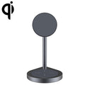 WiWU Power Air X25 2 in 1 Magnetic Wireless Charger Base for Mobile Phones & AirPods (Grey)