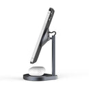 WiWU Power Air X25 2 in 1 Magnetic Wireless Charger Base for Mobile Phones & AirPods (Grey)