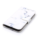 For iPhone X / XS White Marble Pattern Horizontal Flip Leather Case with Holder & Card Slots & Wallet