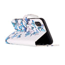 For iPhone X / XS Small Blue Butterflies Pattern Horizontal Flip Leather Case with Holder & Card Slots & Wallet