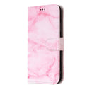 For iPhone X / XS Pink Marble Pattern Horizontal Flip Leather Case with Holder & Card Slots & Wallet