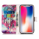 For iPhone X / XS Butterfly Wind Chimes Pattern Horizontal Flip Leather Case with Holder & Card Slots & Wallet