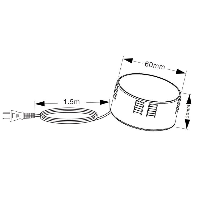 Embedded Desktop Wireless Charger, Cable Length: 1.5m, US Plug