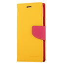 GOOSPERY FANCY DIARY for iPhone X / XS Cross Texture Horizontal Flip Leather Case with Card Slots & Wallet & Holder(Yellow)
