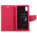 GOOSPERY FANCY DIARY for iPhone X / XS Cross Texture Horizontal Flip Leather Case with Card Slots & Wallet & Holder(Yellow)