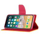 GOOSPERY FANCY DIARY for iPhone X / XS Cross Texture Horizontal Flip Leather Case with Card Slots & Wallet & Holder(Yellow)