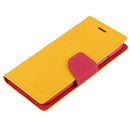 GOOSPERY FANCY DIARY for iPhone X / XS Cross Texture Horizontal Flip Leather Case with Card Slots & Wallet & Holder(Yellow)