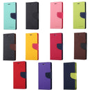 GOOSPERY FANCY DIARY for iPhone X / XS Cross Texture Horizontal Flip Leather Case with Card Slots & Wallet & Holder(Yellow)
