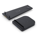 10W 3 in 1 QC 3.0 Vertical Multi-function Wireless Charger with Stand Function, Suitable for Mobile Phones / Apple Watch / AirPods (Black)