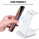 10W 3 in 1 QC 3.0 Vertical Multi-function Wireless Charger with Stand Function, Suitable for Mobile Phones / Apple Watch / AirPods (Black)