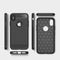 For iPhone X / XS Carbon Fiber TPU Brushed Texture Shockproof Protective Back Cover Case(Black)